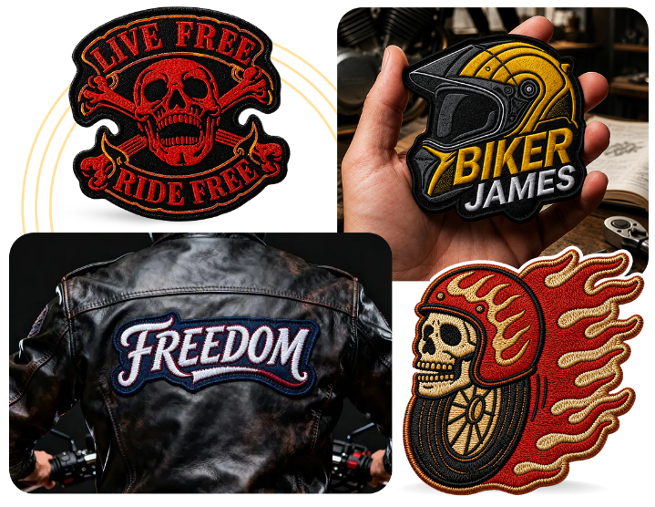 Custom Motorcycle Jacket Patches